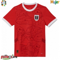 Camiseta Austria Primera Equipación para mujer Eurocopa 2024 manga corta